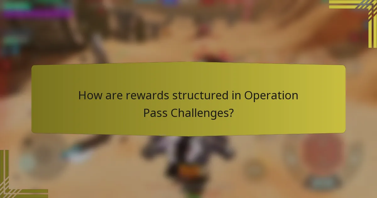 How are rewards structured in Operation Pass Challenges?