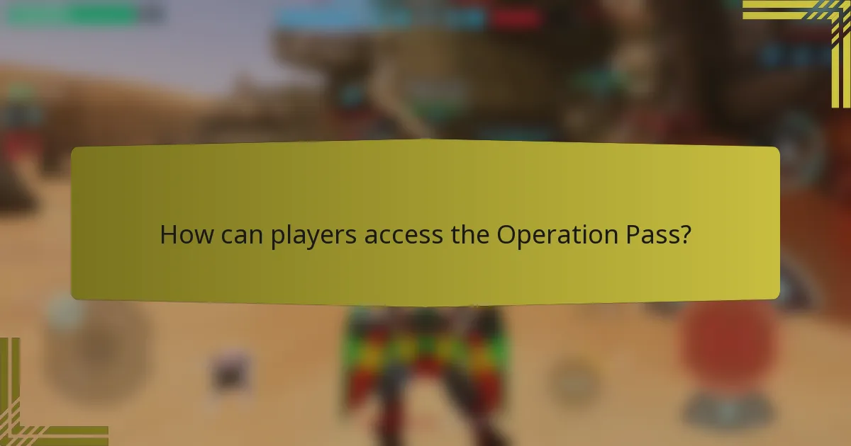 How can players access the Operation Pass?