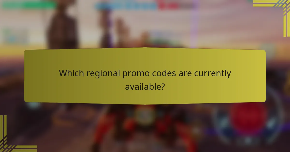 Which regional promo codes are currently available?